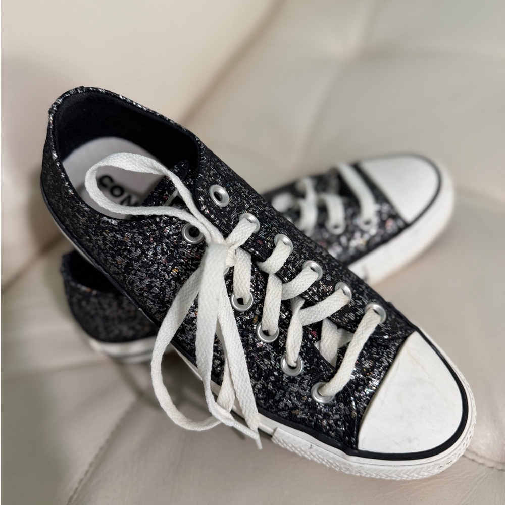 Converse Women's Sparkling Black Sneakers